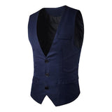Mens Slim Fit Single Breasted Suit Vest 88409547M Navy / S Vests