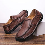 Mens Vintage Light Handmade Flat Shoes 69170142M