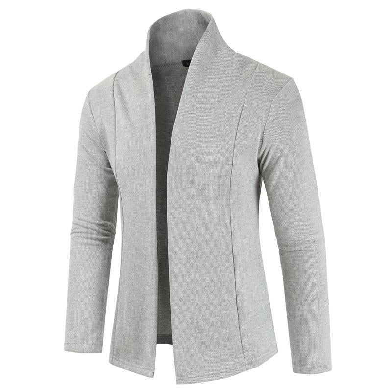 Men's V-Neck Solid Color Knit Sweater Cardigan 19310879X