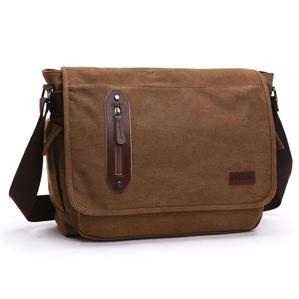 Casual Canvas Crossbody Bag 40760809M Coffee Messenger Bags