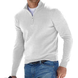 Men's Solid Color Zip Pullover Sweater 80501121X
