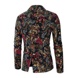 Men's Vintage Ethnic Print Lapel Blazer 81540555M
