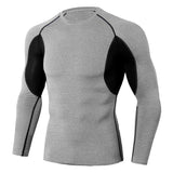 Men's Color Block Long Sleeve Quick Dry T-Shirt 89799173Y