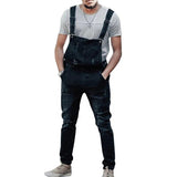 Men's Casual Denim Ripped Overalls 68901284Y