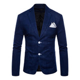 Men's Solid Color Cotton Linen Lapel Thin Blazer 28251847Y