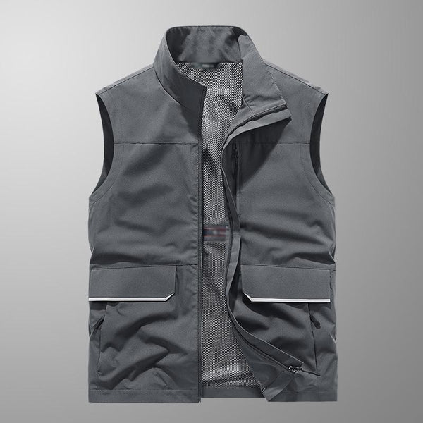 Men's Casual Outdoor Quick-drying Multi-pocket Thin Loose Vest 63889609M