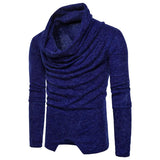 Men's Solid Color Swing Neck Long Sleeve Knitwear 91911778Y