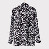 Men's Casual Leopard Print Long Sleeve Shirt 64197342M