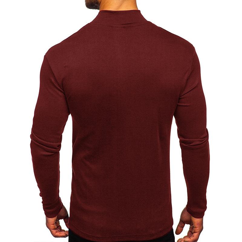 Men's Casual Turtleneck Long Sleeve Pullover T-Shirt 84347750M