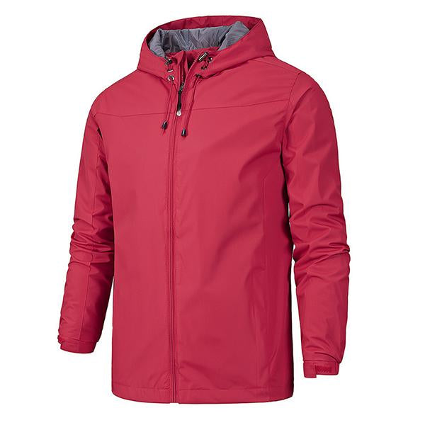 Mens Casual Sports Waterproof Windproof Thin Jacket 56209092M Red / S Coats & Jackets