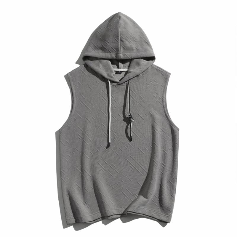 Men's Casual Thin Loose Sleeveless Hooded Sports Tank Top 53830490M