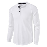 Men's Henley Solid Long Sleeve T-Shirt 46967924X