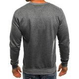 Men's Pullover Long Sleeve Casual Solid Color Sports Sweatshirt 52763488X