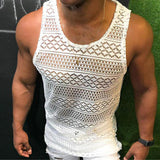 Men's Fashion Casual Hollow Breathable Tank Top 56390030Y