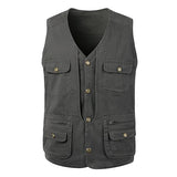 Mens Multifunctional Fishing Casual Vest 67037654M Army Green / S Vests
