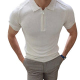 Men's Slim Lapel Short Sleeve POLO Shirt 02428640X