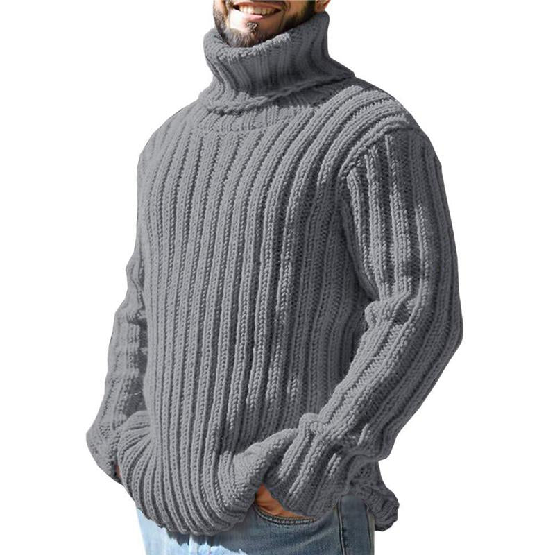 Men's Casual Turtleneck Slim Fit Knit Sweater 65577939M