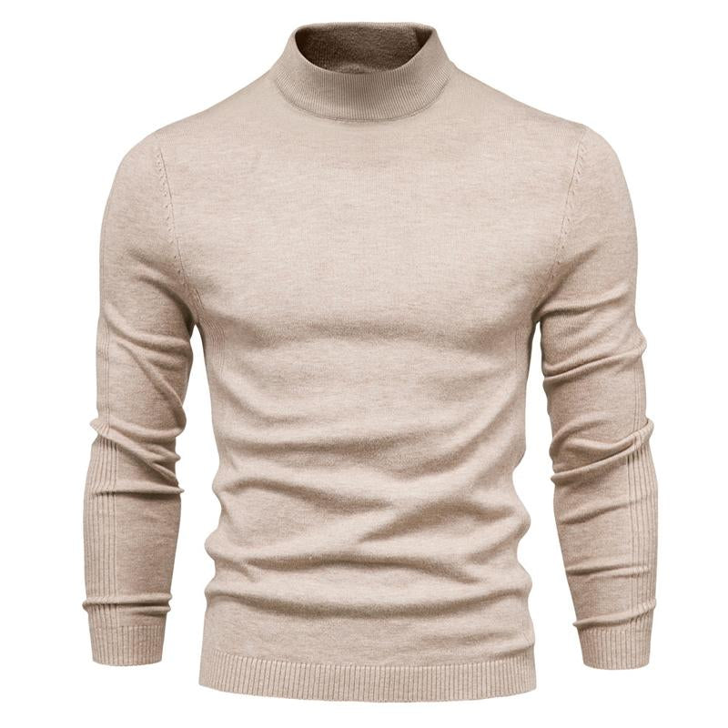 Einfarbiger Rollkragenpullover für Herren, Strickpullover 47281568X