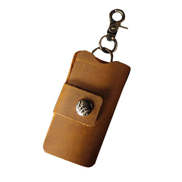 Men's Vintage Leather Snap Key Case 71061032Y