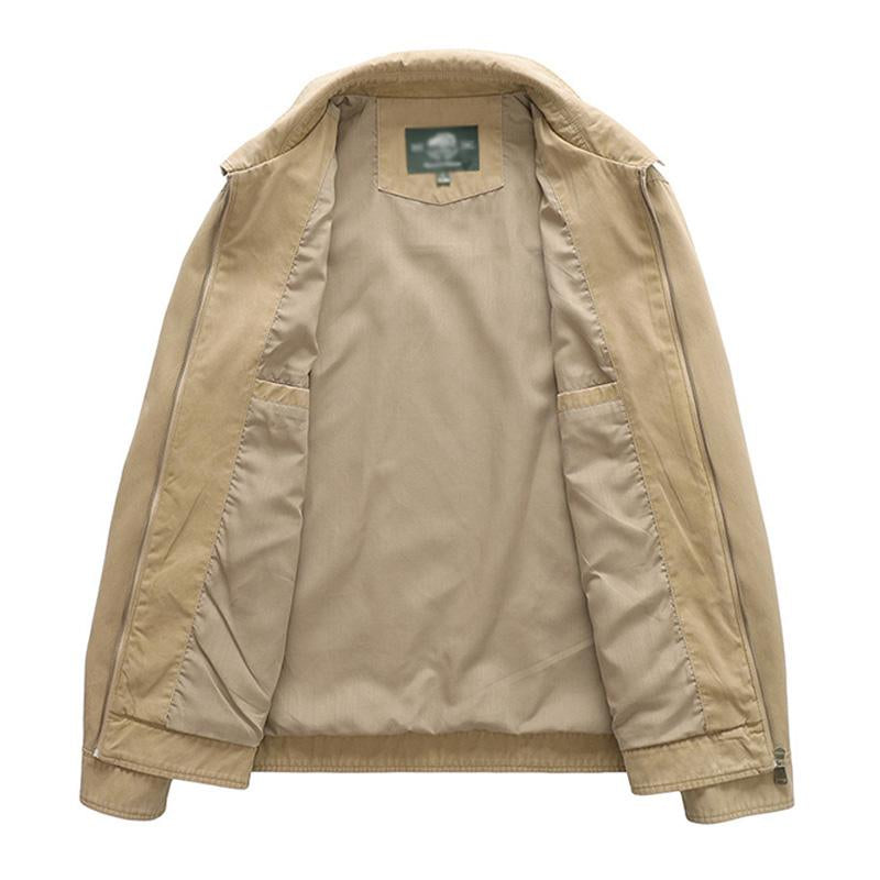 Men's Casual Cotton Lapel Cargo Jacket 89521769M