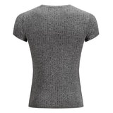 Men's V-neck short-sleeve knitted T-shirt 43462336X