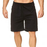 Men's Sports Casual Solid Color Drawstring Lace-Up Shorts 08057330Y