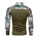Men's Outdoor Camouflage Patchwork Long-sleeved Thin Sweatshirt 64474638M