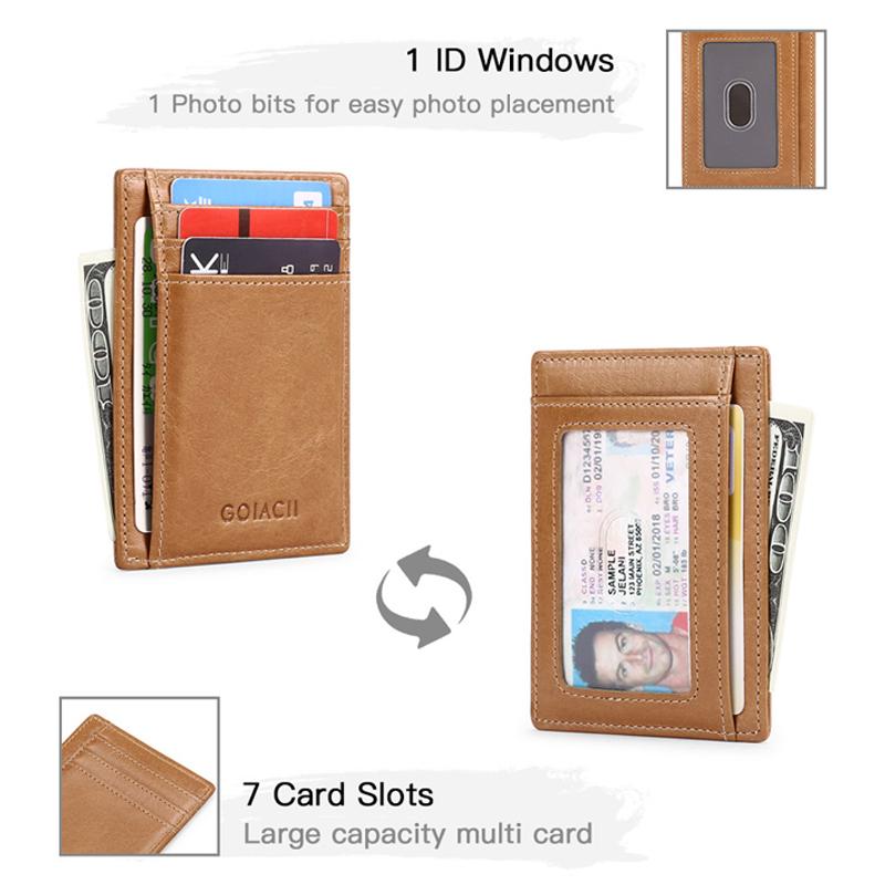 Men's Multi Card Slots Leather Slim Card Holder 56011926Y