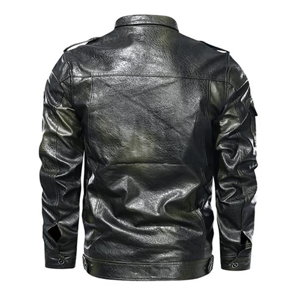 Mens Casual Leather Jacket 17511848M Coats & Jackets