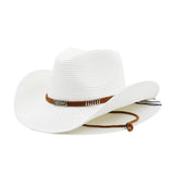 Men's Vintage Belt Visor Western Cowboy Hat 61457836Y