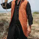 Men's Cotton Linen Mid Length Vest 22009331X