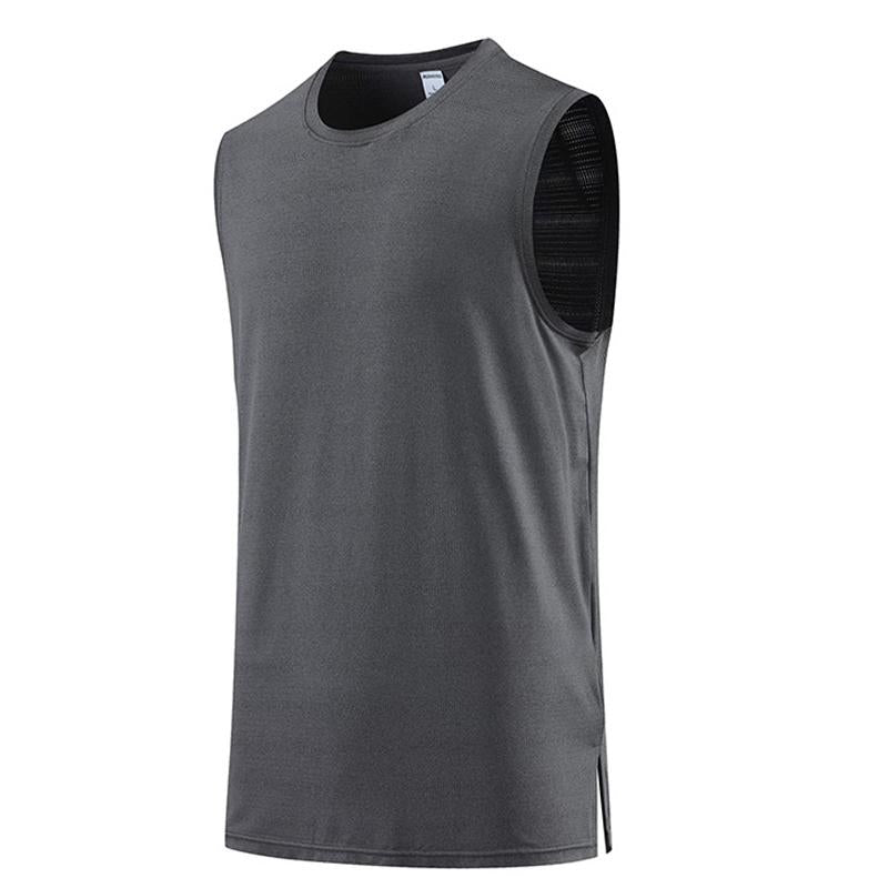 Men's Solid Color Sleeveless Quick Dry T-Shirt 19832642Y