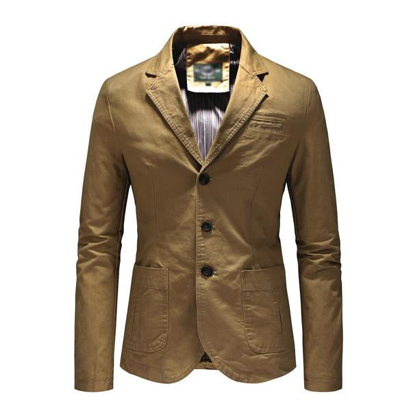 Men's Lapel Solid Color Blazer 98880627X