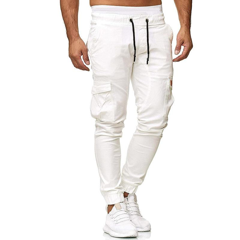 Herrenhose mit mehreren Taschen und Kordelzuggürtel 74865786X