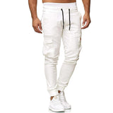Men's Multi-Pocket Drawstring Belt Pants 74865786X