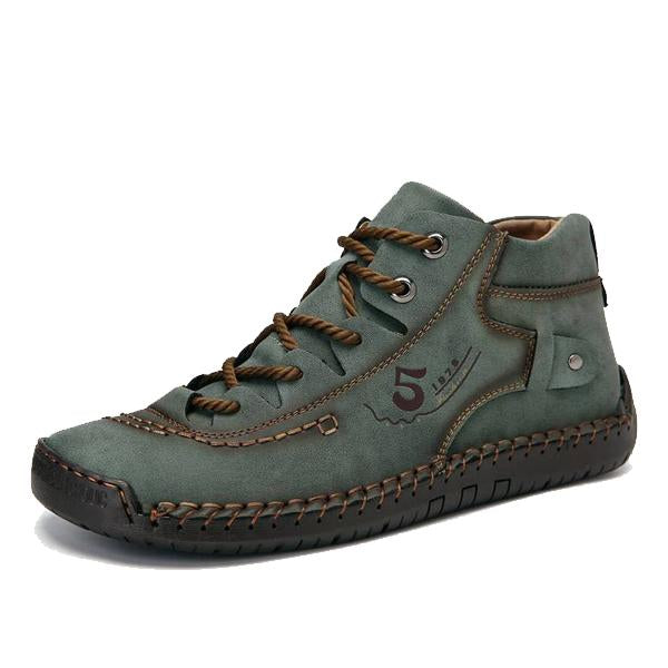 Mens Vintage Stitch Thread Booties Green / 6 Shoes