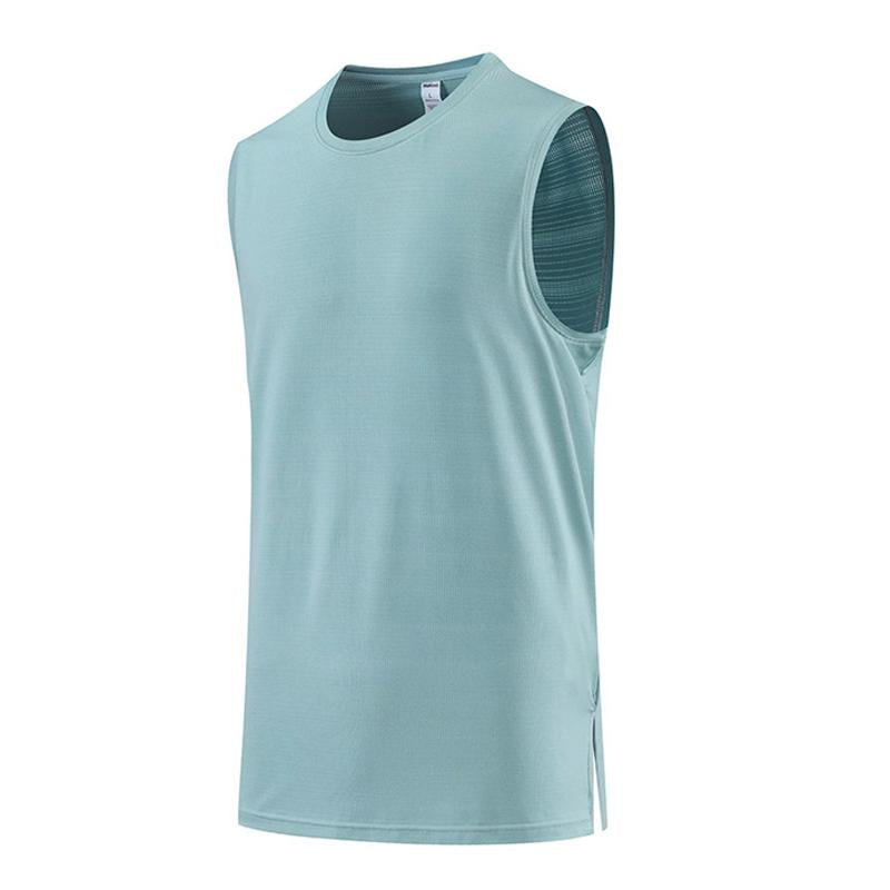Men's Solid Color Sleeveless Quick Dry T-Shirt 19832642Y