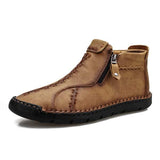 Mens Casual Leather Boots 97922599 Brown / 6 Shoes