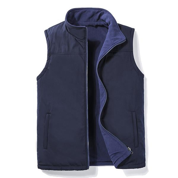 Mens Fleece Reversible Vest Navy / L Vests