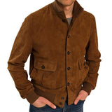 Men's Vintage Stand Collar Single Breasted Jacket 08652341M