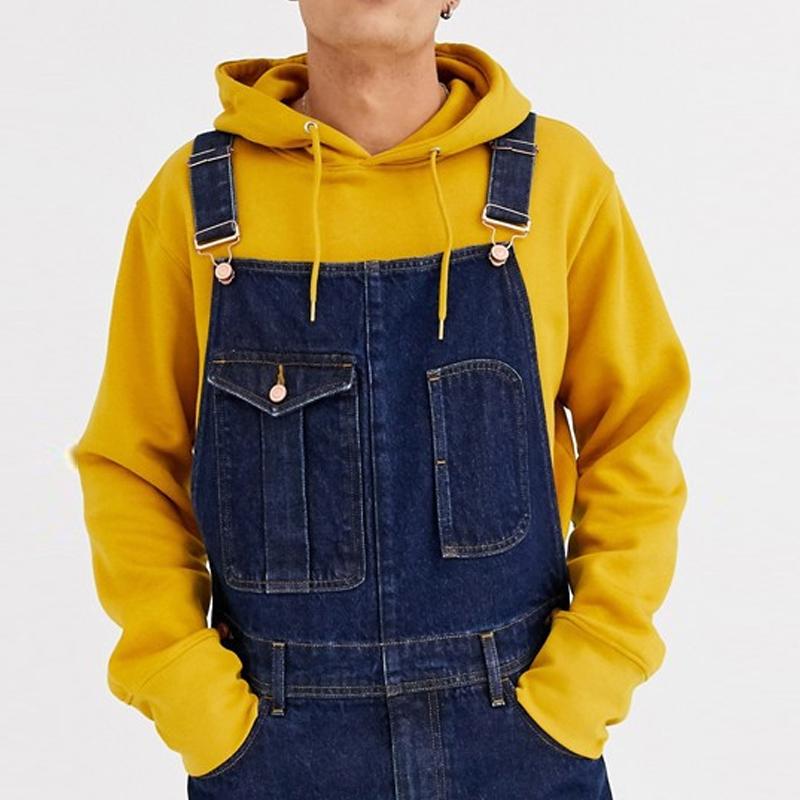 Vintage-Jeans-Overall mit mehreren Taschen für Herren 88942737Y