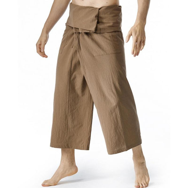 Men's Loose Solid Color Tie Harem Pants 56643820X