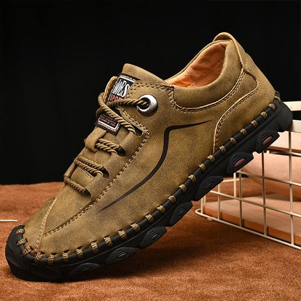 Mens Casual Lace Up Handmade Shoes 26804208M Khaki / 6 Shoes