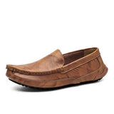 Mens Slip-On Leather Loafers 51327379 Brown / 6 Shoes