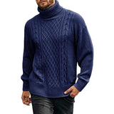 Men's Turtleneck Long Sleeve Pullover Knit Sweater 04672420M