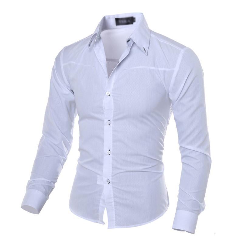 Men's Dark Pattern Diamond Long-sleeved Shirt 42745264X