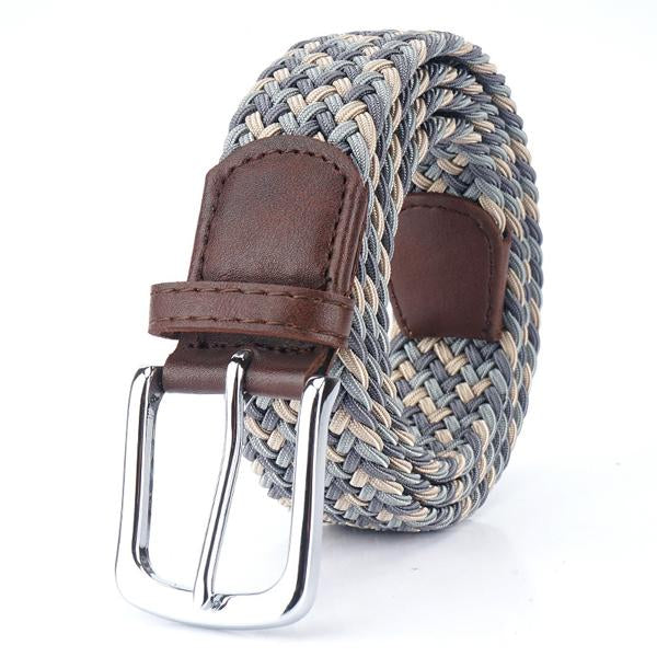 Mens 3.4Cm Woven Elastic Elastic Belt Dark And Light Gray / 105Cm Belts