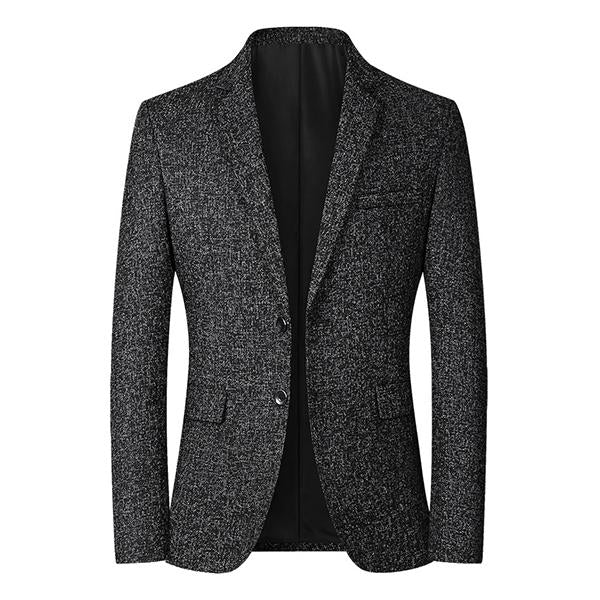 Mens Lapel Solid Color Casual Blazer 99077170M Black / M Coats & Jackets