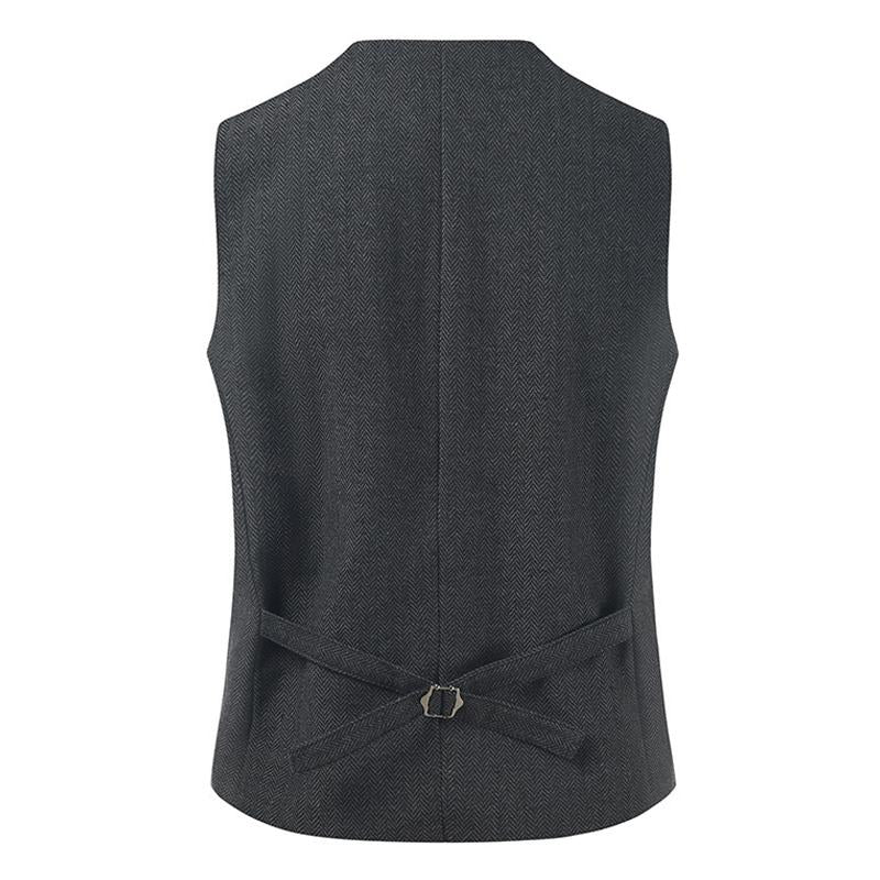 Men's V-neck Casual Single-breasted Coat Vest 28715030X