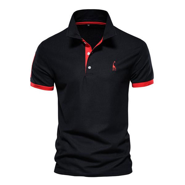 Mens Embroidered Polo Shirt 97281831X Black / S Shirts & Tops
